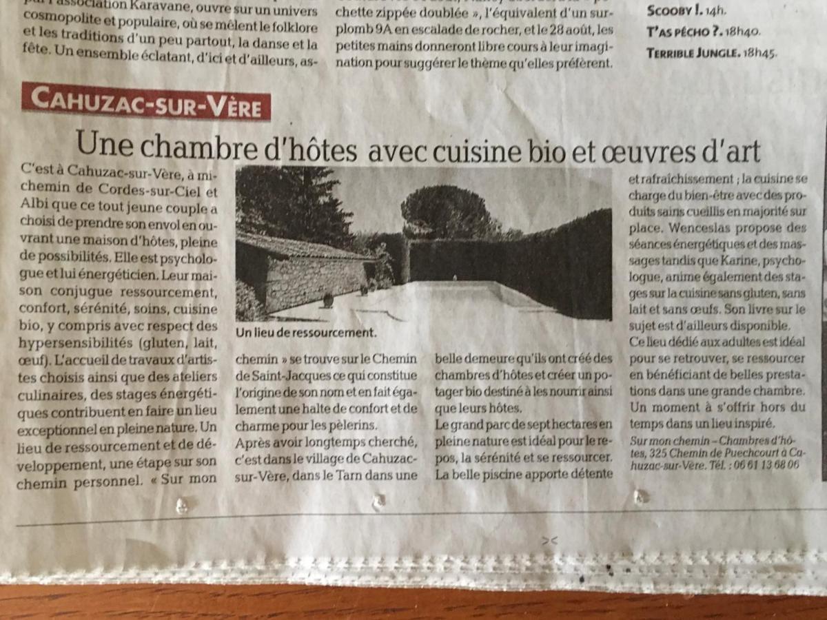 Sur Mon Chemin Chambres D'Hotes Cahuzac-sur-Vere Ngoại thất bức ảnh